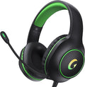 syndesmos CM7002 Gaming Headset for PS5, PS4, PC, Mac, Switch, Xbox Series, Surround Sound RGB Gaming Headphones with Noise Canceling Microphone, 50MM Dynamic Drivers, 3.5MM Audio Jack, Black Green