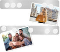 ZDZBLX Magnetic Board 2Pcs, Magnet Bulletin Board Frameless Stainless Steel Iron Board Strips, Adhesive Backing Metal Magnet Boards,Memo Strip for Wall School Office Home Use,Includes 10 White Magnets
