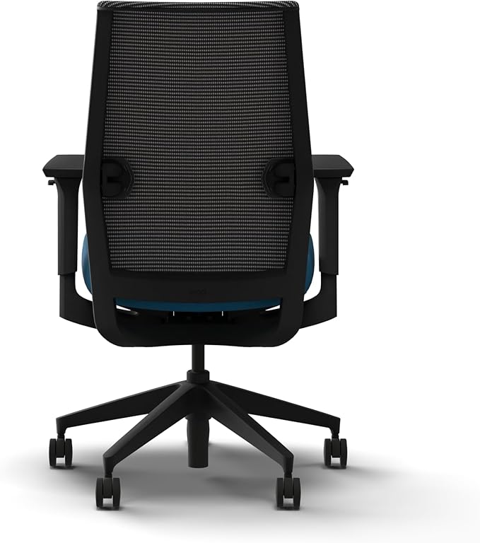 HON Cipher Mesh Office Chair, Standard Cylinder, Height Adjustable Arms, Office Chair with Lumbar Support, Black Mesh, Black Frame, Peacock