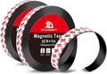 DTLHCNCT Magnetic Tape - 32 ft x 1 inch Magnet Strip Tape Roll with Strong Adhesive Backing for Kitchen, Office, School Organization, Whiteboards,Fridge(0.07" Thick) 2 Pack