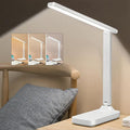 Rechargeable Desk Lamp, Small Desk Light with 3 Color Temperatures & Stepless Dimming, Battery Powered Table Lamp for Home Office, Eye-Caring Study Lamp with USB-C Charging Port (FOLD-688A)