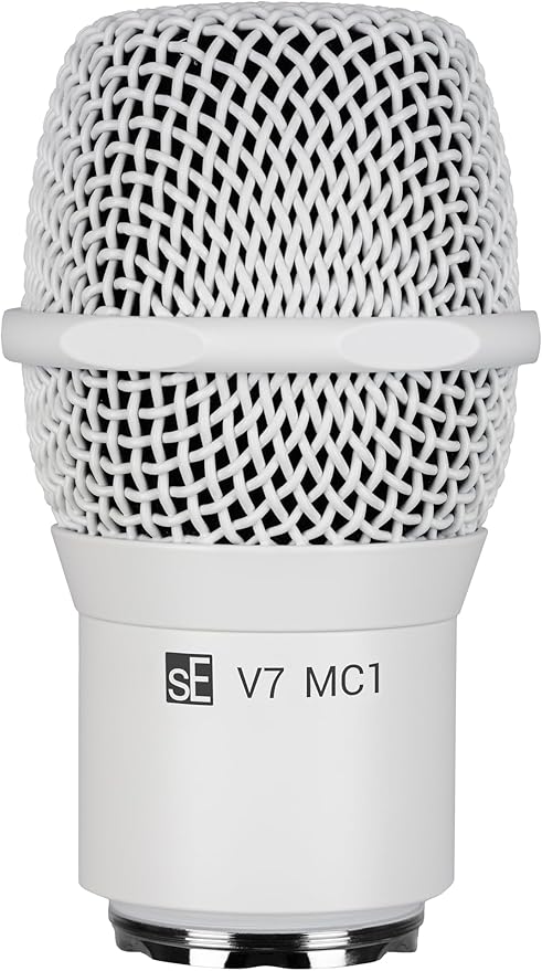 SE ELECTRONICS V7 MC1 Wireless Microphone Capsule - Compatible with Shure Wireless Transmitters - Professional Dynamic Microphone for Singing, Speech & Music Studio Recording (White)