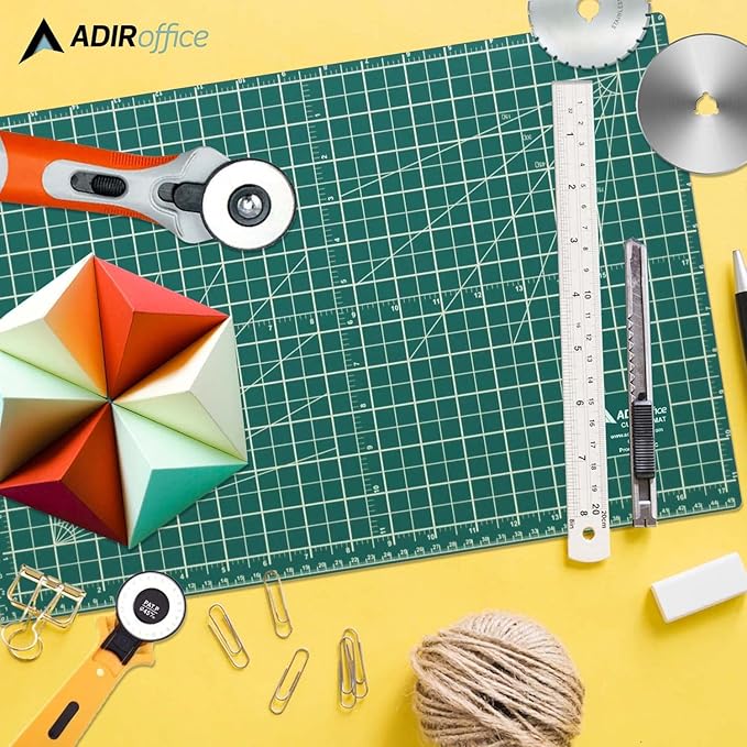 Adir Self Healing Cutting Mat - 24x36 Inches Quilt and Sew Cutting Mat with 5 Layers, Double Sided Cutting Mats for Crafts - Reversible Non-Slip Cutting Pad with Grid
