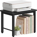 Gewudraw Printer Stand-Desktop Shelf Storage Organizer for Printers,Small End Table, Book Shelf and Wooden Desk Shelf for Home Office, Black