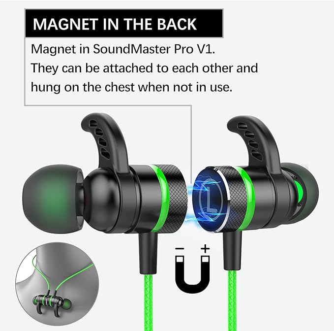 KASOTT Soundmaster Pro V1 - Gaming Earphones with Dual Audio Drivers,in-Line Mic with Mute and Volume Control,Compatible with Xbox Series,Xbox One,Ps5,Ps4,Switch,Pc with 3.5mm