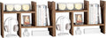 Jerry & Maggie Desktop Organizer Office Storage Rack Adjustable Wood Display Shelf Free Style Double H, Multi-Functional Mini Bookshelf for Desk Natural Stand (Natural Wood Tone/2 Pack)