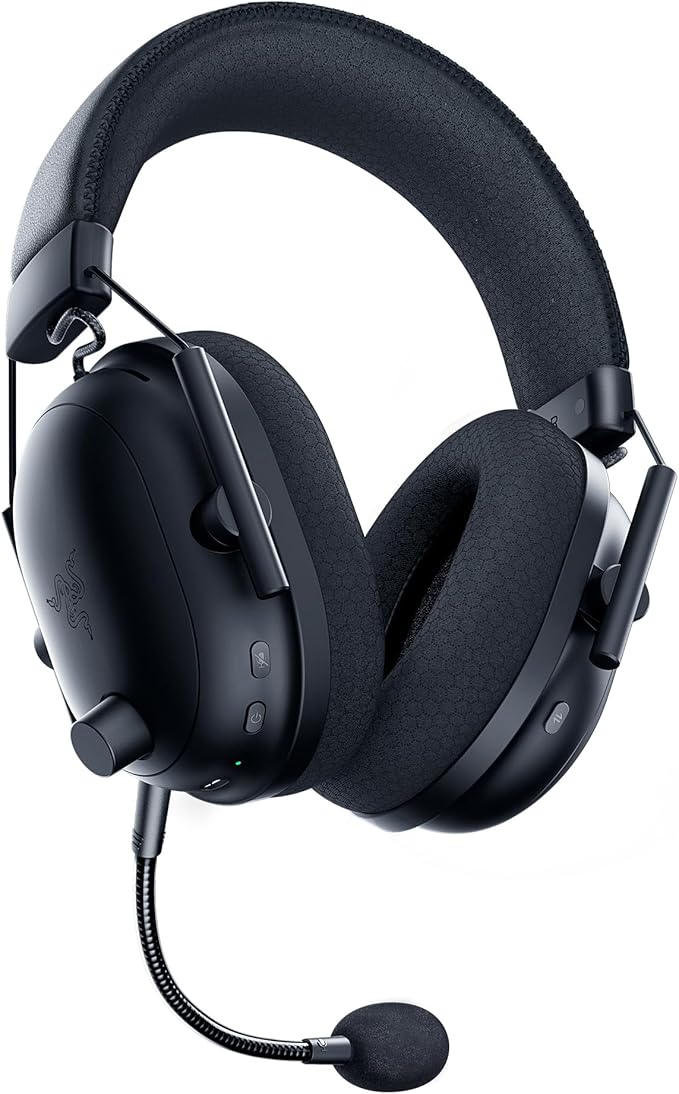 Razer BlackShark V2 Pro Wireless Gaming Headset: Super Wideband Mic - Pro Tuned FPS Profiles - 50mm Drivers - Plush Noise Isolating Earcups - 70 Hr Battery - Bluetooth - for PC, PS5, Switch 2 - Black