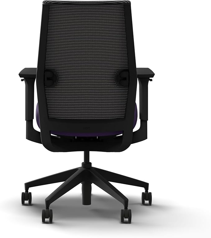 HON Cipher Mesh Office Chair, Standard Cylinder, Height Adjustable Arms, Office Chair with Lumbar Support, Black Mesh, Black Frame, Iris