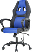 PayLessHere Gaming Office Chair Support Adjustable Ergonomic PU Leather Racing Lumbar Massage Headrest Armrest Task 360° Swivel Computer Chair for Women Men Adults, Blue