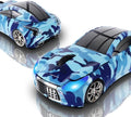elec Space Wireless Car Mouse with LED Headlights, 2.4G Unique Car Mouse for Kids, 1600 DPI Cute Gaming Mouse for Laptop PC Computer - Navy Blue
