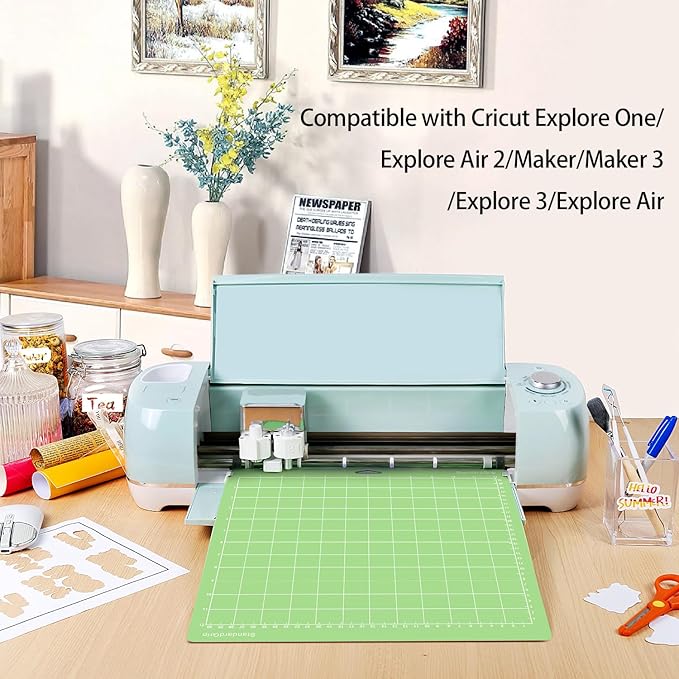 Gwybkq Cutting Mat, Compatible With Cricut Maker 4/Explore One/Air - 8 Pack 12"x12" Standard Grip Cutting Mats for Crafts, DIY Gift,Adhesive Sticky Non-Slip Durable Mat Replacement Accessories