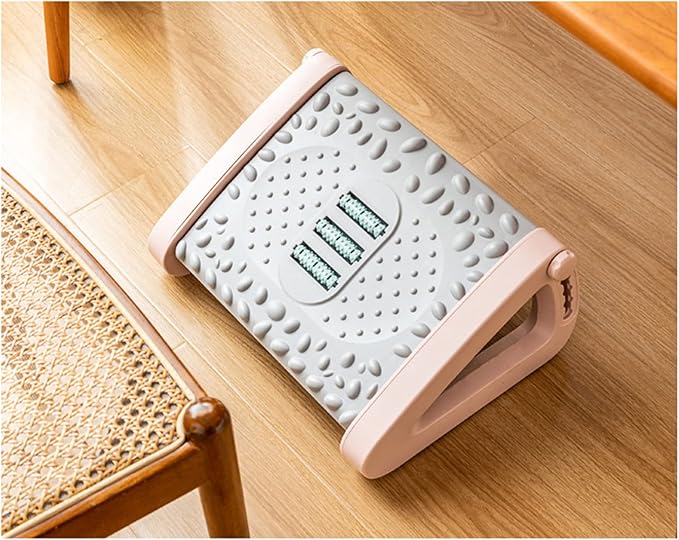 Zunate Footrest Under Desk, Adjustable Foot Rest with Massage Texture and Roller, Ergonomic Foot Rest at Work Office, Promote Leg Circulation, Relieve Leg Pressure ()