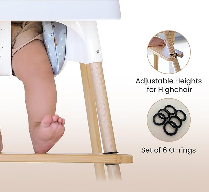 Nibble and Rest Spare O-Rings for The Footrest Adjustable Footrest Heights for IKEA Antilop Highchair Accessories