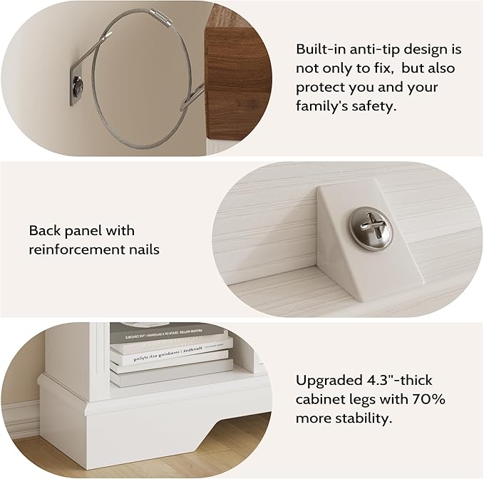 10-Cube Storage Organizer Bookshelf, 4-Tier Wooden Bookcase with Adjustable Shelf, Sturdy Cube Storage Shelf for Small Spaces, Modern Low Profile Shelving Unit for Living Room & Bedroom