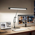 LED Desk Lamp for Home Office, Eye-Protecting Desk Light with Base，3 Color 10 Brightness Metal Table lamp,Suitable for Work, Study and Reading (Black)