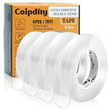 Double Sided Tape for Walls - Removable Poster Tape Mount - Heavy Duty Sticky Tape for Wall Hanging Pictures - Traceless, Washable Adhesive Tape (4 Rolls, 0.4" x 26ft)