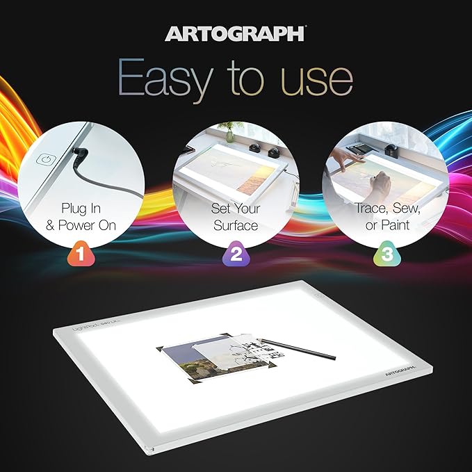 Artograph Thin LED Light Box, 17" x 12" Dimmable Drawing & Tracing Pad, LightPad 940 LX