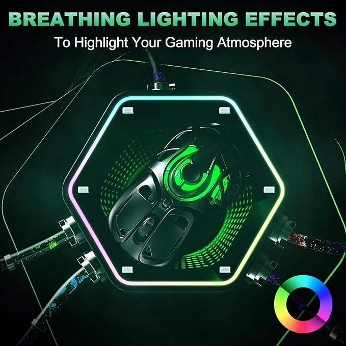 YPBDAN Wireless Gaming Mouse, Tri-Mode 2.4G/USB-C/Bluetooth 5.3 RGB Wireless Mouse, 10000 DPI, 60Hrs Battery, Ultra-Light Ergonomic Design, Rechargeable Computer Mice Compatible with PC Mac Laptop