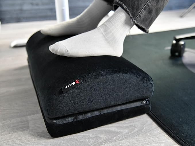 Arozzi Footrest for Under-Desk Comfort and Healthy Position for Your Feet While Gaming or Working for Long Hours - Grey