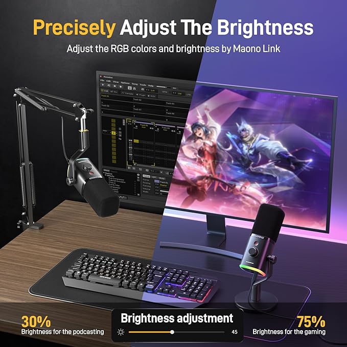 MAONO Podcast Equipment Bundle: Audio Interface and USB/XLR Dynamic Mic with Dual XLR Input, Quick to Mute, Noise Reduction, 8 Customize soundpads for Podcast Recording, Streaming, YouTube