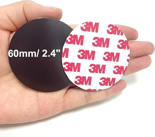 20Pack, 2.4" Big Round Magnets with Adhesive Backing, Precut Strong Sticky Magnetic Dots Tapes for DIY Crafts Projects Whiteboard, Fridge, Organization (2.4" x 0.08" Thick-20PCS)