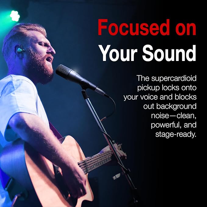 Superlux Professional Dynamic Vocal Microphone Wired for Singing, Premium Directional Sound Capture with Low Handling Noise & 23ft XLR Audio Cable, Live Stage, Podcasts, Karaoke & Studio Recording