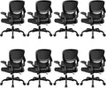 ALLGOD Ergonomic Office Chair, Breathable Mesh Ergonomic Desk Chair with Lumbar Support, Flip-up Armrests, Computer Chairs Comfortable for Home, Office, Work, Standard, 8 Pack