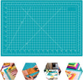 18"x12" Self Healing Cutting Mat, Sewing Mat for Crafts, Double Sided 5-Ply Table Cutting Board for Fabric Quilting Leather Modeling Hobby Project, Turquoise