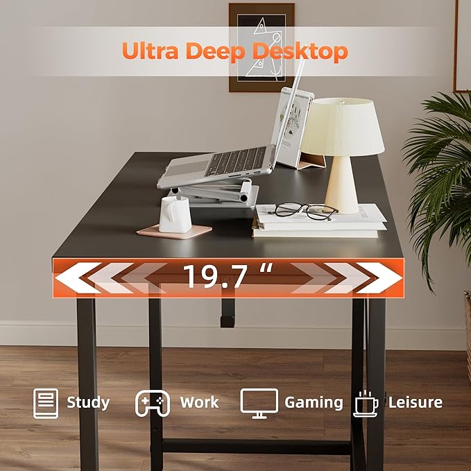 Mericonia 40 inch Computer Desk, Gaming Desk for Small Spaces, Modern Simple Style Table for Home Office, Study Student Writing Table