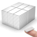 60 Pack 20x10x2 mm Rare Earth Neodymium Magnets, Powerful Small Strong Metal Rectangular Bar Magnetic Strip Magnet for Fridge Garage Kitchen Science Craft Office, Silver
