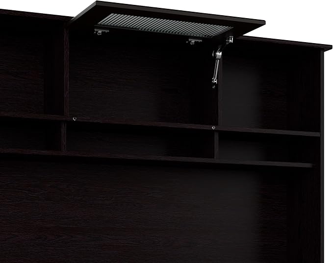 Bush Furniture L Shaped Desk with Hutch, 5 Shelf Bookcase and Lateral File Cabinet | Cabot Collection Corner Computer Table with Storage and Bookshelf | 60Wx23DX37W