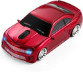 Wireless Car Mouse [Updated] with LED Headlights, 1600 DPI Sports Car Shaped Mouse for Mac, Computers, Red