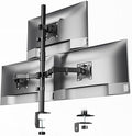 monTEK Triple Monitor Stand Mount, Fully Adjustable Desk Mount for 3 Screen up to 17”-32” and 22lbs Capacity Each Arm, Stable Monitor Arm with C Clamp and Grommet Base, VESA 75x75mm/100x100mm