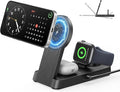 3 in 1 Magnetic Wireless for iPhone Charging Station: Foldable Portable Charger for iPhone 17-12 Pro Max & Apple Watch & AirPods, for Apple Multiple Devices Charger for Home,Office&Travel