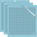 REALIKE 12X12 Lightgrip Cutting Mats for Silhouette Cameo 5/4/3/2/1(3 Mats) Gridded Adhesive Non-Slip Cut Mat for Crafts, Quilting, Sewing, Scrapbooking and All Arts