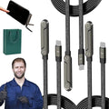 2-In-1 Invisible Holder Charger Cable–240w Fast Charging Cord With Built-In Phone Stand, Multi Invisible Stand Charging Cable, Type-C & Folding Phone Holder 5ft To Smartphones Tablets (3PC,C-L)