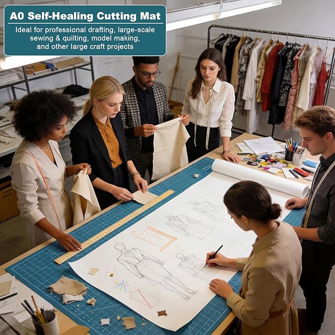 Pangda 36 x 48 Inch Large Self Healing Cutting Mat Extra Thick Double Sided Sewing Mat with Grid for Crafting, Quilting, Fabric, Precision Cutting