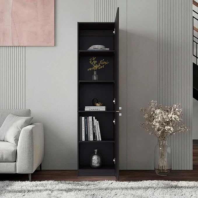 Wenge 2-door Storage Cabinet Streamlined low-profile frame adapts effortlessly to tight corners in bedrooms, hallways, and closets maximizing storage potential without obstructing pathways or door s
