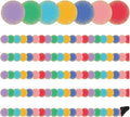 Ireer 24 Pieces Magnetic Strips Retro Magnetic Border for Classroom Whiteboard Bulletin Board Decorative Strips with Adhesive Borders for Bulletin Chalkboard(Round)
