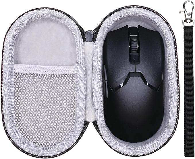 LTGEM Case Compatible with Razer Viper V3 Pro/V3 HyperSpeed/DeathAdder V4 Pro Wireless Esports Gaming Mouse, Hard Shell Carrying Storage Bag - Black+Gray(Case Only)