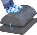 CushZone Foot Rest,Desk & Gaming Accessories,Foot Rest for Under Desk at Work,Comfortable Footrest with 2 Adjustable Heights & Removable Cover, Office Desk Accessories（Gray）