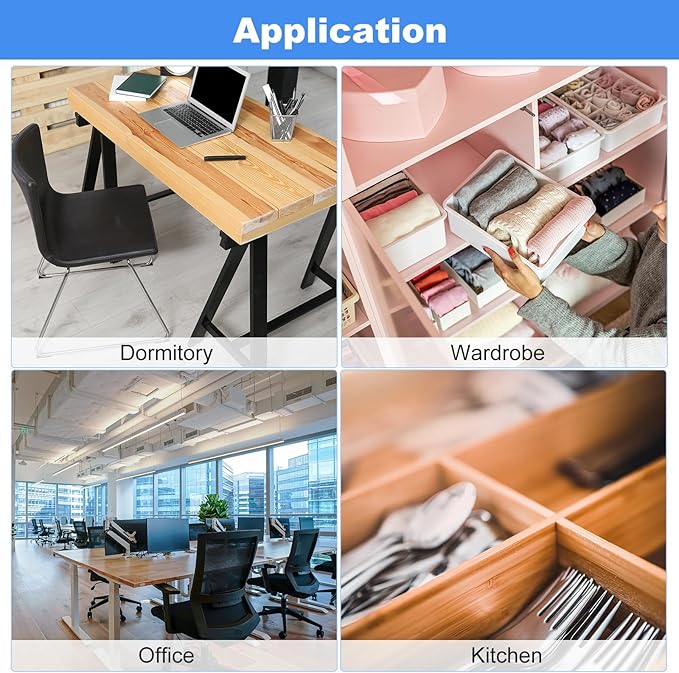 uxcell Under Desk Drawer, 2Pcs - Plastic Self-Adhesive Under Desk Storage Organizer, Slide Out Stationery Storage for Office Home (Black, 245x245 MM)