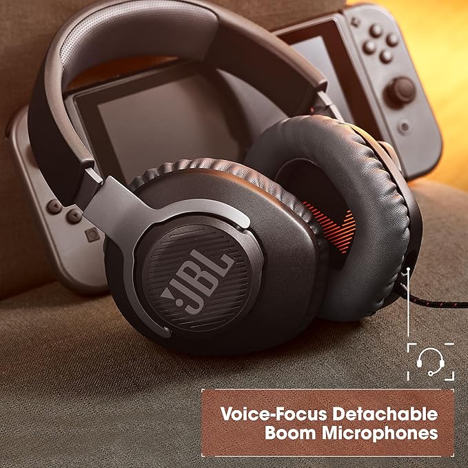 JBL Quantum 100 - Wired Over-Ear Gaming Headphones - White, Large