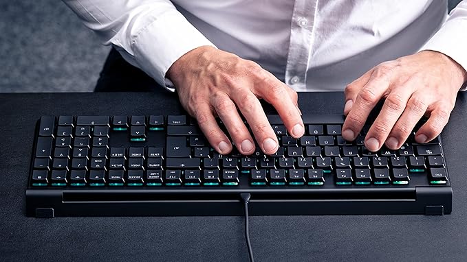 Cherry MX 10.0N RGB Mechanical Keyboard MX Low Profile Speed switches, Aluminum housing, Premium Keyboard for Gaming and Work. G8A-25010LVBUS-2