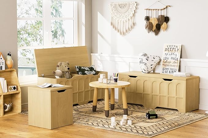 3-Piece L-Shaped Multifunctional Storage Bench with Padded Shoe Bench, Serves as a Kitchen Corner Stool, Toy Storage Box, or Reading Nook seat, Natural Color, 63" D x 63" W x 19.1" H