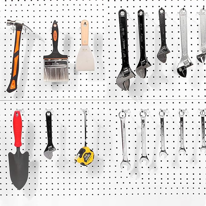 Scartink Pegboard Hooks Pegboard Accessories,4 inch,Pegboard Organizer Kit for Garage Organization,Tool Storage, 25 Pack