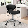 Multi-Purpose Adjustable Rolling Stool with Backrest,Drafting Spa Bar Medical Salon Tattoo Stool Chair with Wheels 360 Swivel,Heavy Duty,400lbs Weight Capacity,Black