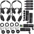 Zoom ZDM-1 Podcast Mic Pack, Podcast Dynamic Microphone, ZHP-1 Headphones, TPS-4 Tripod, Windscreen, 2-Meter XLR Cable, for Recording & Streaming Podcasts + Cleaning kit (Pack of 4)