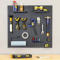 Heavy-Duty Pegboard Wall Kit, 13 Lockable Attachments, Garage Organization & Storage, 2 Panel Pegboard System, Solid Steel Holds 300 lbs, 34 in. x 32 in.