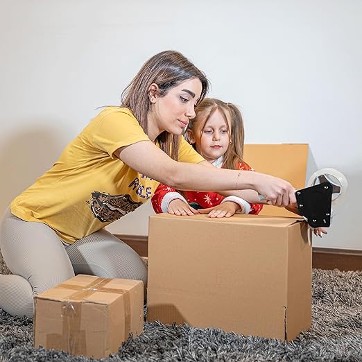 Mr. Pen- Heavy Duty Packing Tape Dispenser Gun, 2 Inch, 2 Pack with 2 Clear Tape Rolls, Handheld Tape Gun for Moving, Shipping, Sealing Boxes & Packaging